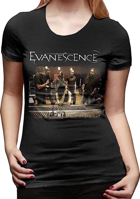 Evanescence T Shirt Womens Cotton Fashion Sports Casual Round Neck Short Sleeve Teesblack