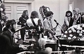 Duane Allman’s funeral, 1971.Gregg on the right. | Allman brothers band ...