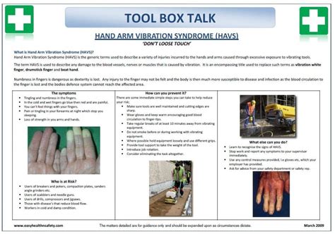 Tool Box Talk 8 Hughes Health Safety