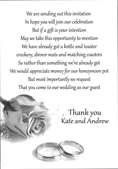 Thank You Note For Wedding T Wedding Gallery Wedding Poems