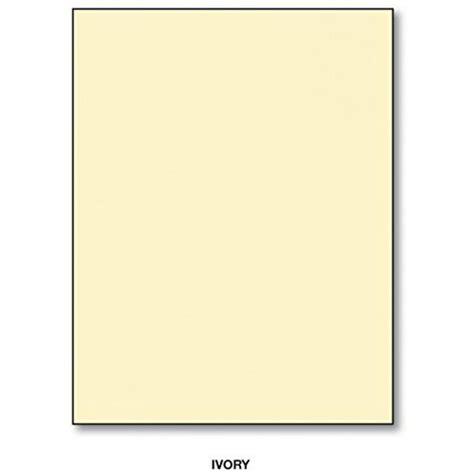Ivory 85 X 11 Inches Bright Color Paper100 Sheets Per Pack