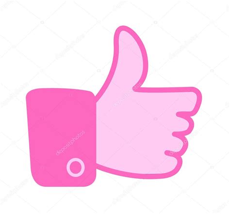 Pink Like Thumbs Up Button Stock Vector Image By ©pikachyyyy 38025985