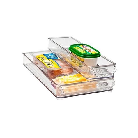 The durable, clear plastic design makes the contents visible and easy to locate. iDesign Fridge Bins | Fridge storage, Refrigerator ...