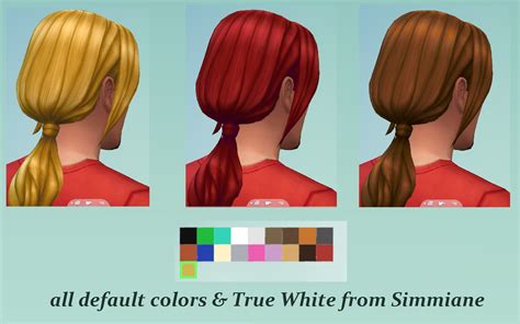 Mod The Sims Long Ponytail For Men