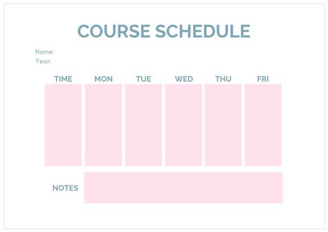 Free Online Class Schedules Design A Custom Class Schedule In Canva