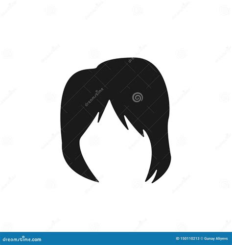 Hair Woman Haircut Layered Icon Stock Illustration Illustration Of
