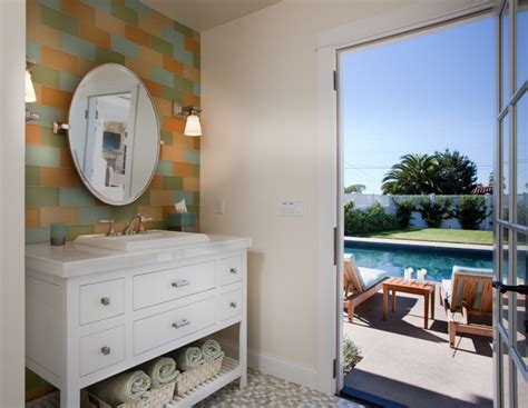 West Coast Hamptons Transitional Powder Room San Diego By Is