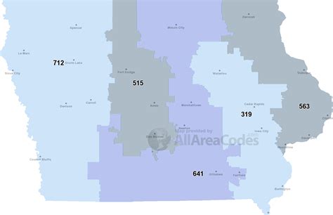 Iowa Area Codes Map List And Phone Lookup