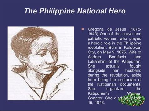Philippine National Heroes Gregoria De Jesus 1875 1943 National Heroes Philippine