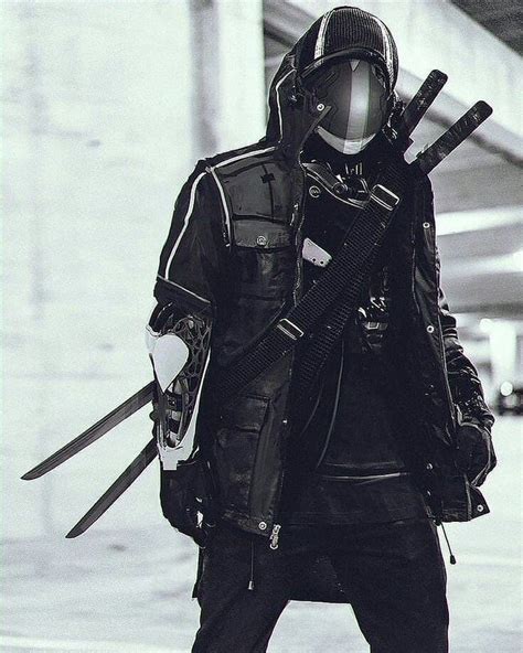 Ninja Style Techwear Cyberpunk Fashion Cyberpunk Character Samurai Art