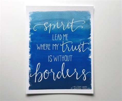 Art Print Christian Spirit Lead Me Where My Trust Is Without