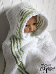 Purchase a large bath towel and a hand towel in coordinating colors. Tutorial: Hooded bath towel - Sewing