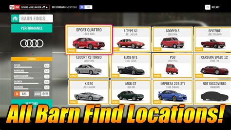 Fh4 Best Cars For Each Class - Forza Horizon 4 All Barn Find Locations! Every Barn Find In FH4