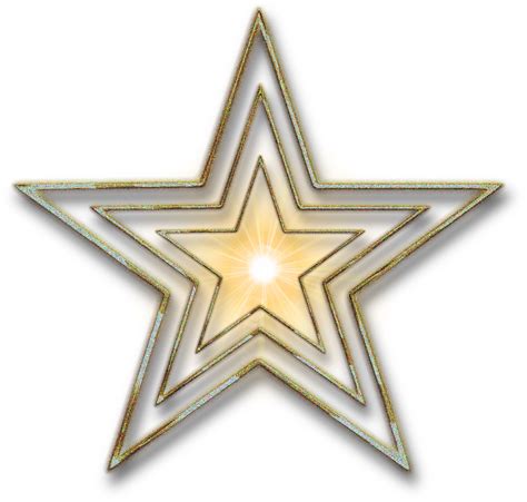 Download Gold Star Printables Pinterest Transparent 3d Star Png