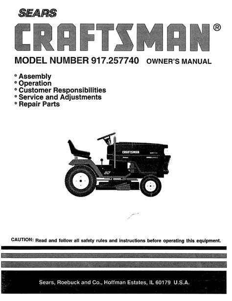 Craftsman 917257740 Owners Manual Pdf Download Manualslib