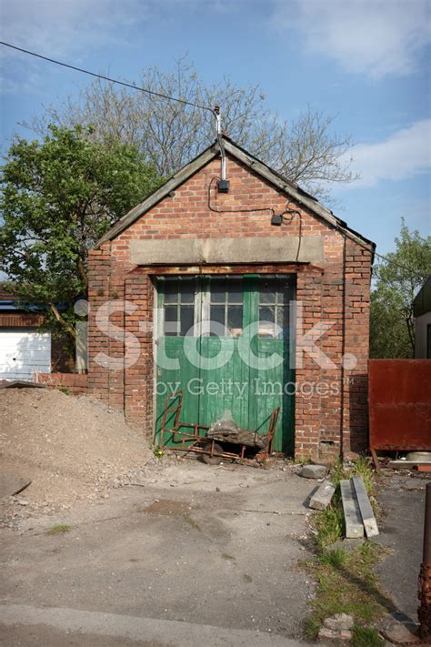 Old Red Brick Garage Stock Photos