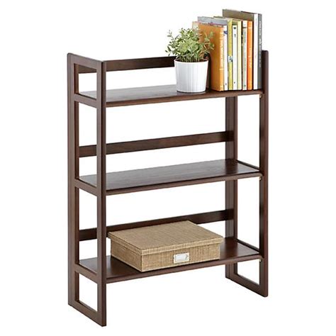 Clean white finish accentuates your decor. Java Solid Wood Stackable Folding Bookcase | The Container ...