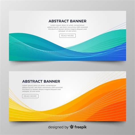 Free Vector Abstract Waves Banners