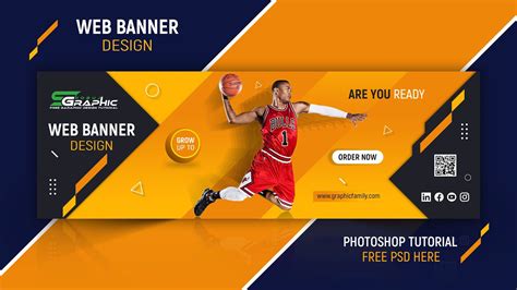 Free Psd Sports Web Banner Ad Design In Adobe Photoshop Youtube