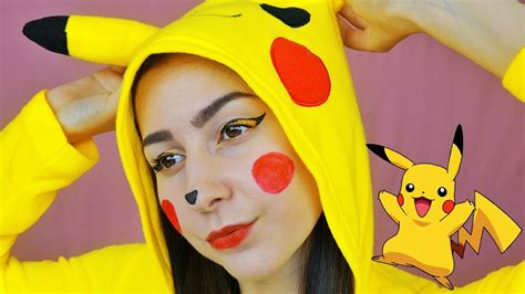 Pikachu Halloween Makeup Tutorial Last Minute Pokemon Costume