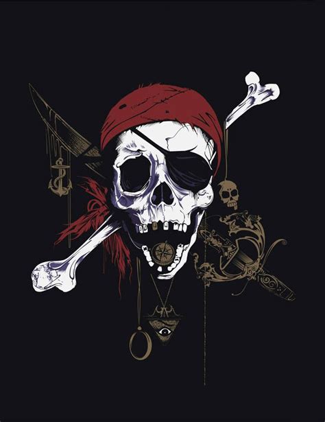 Skull On Behance Pirate Art Pirate Tattoo Pirate Skull