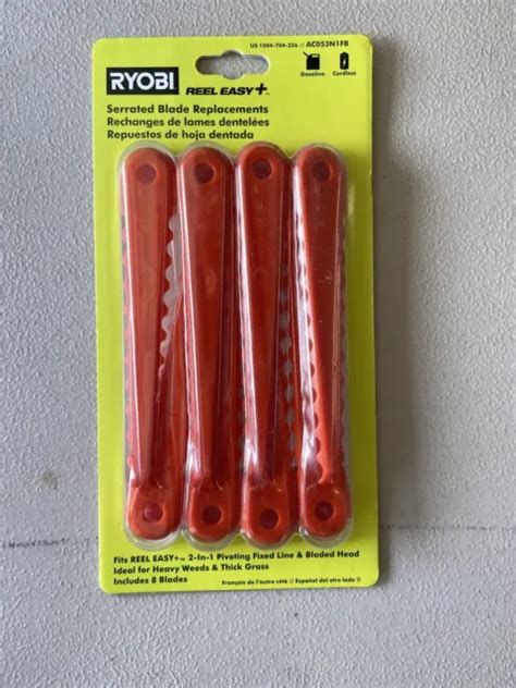 Reel Easy Serrated Blade Replacements 8 Pack Ryobi Head Fixed