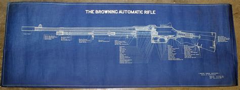 10 Blueprint Plan Drawing Browning Automatic Rifle Marine