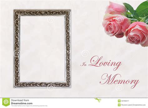 Funeral Eulogy Card Royalty Free Stock Photography Image 34709417