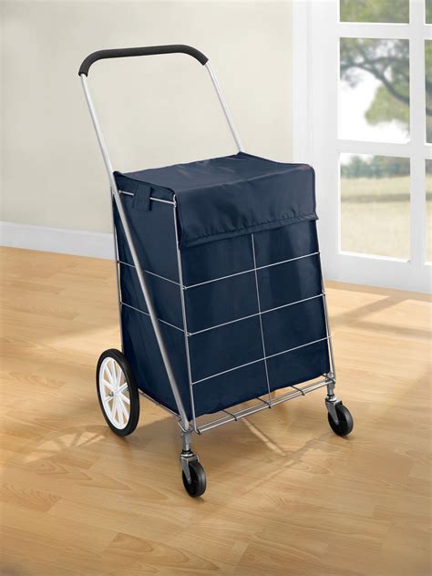 Portable Shopping Food Organizer Trolley Bag On Wheels Pull Cart