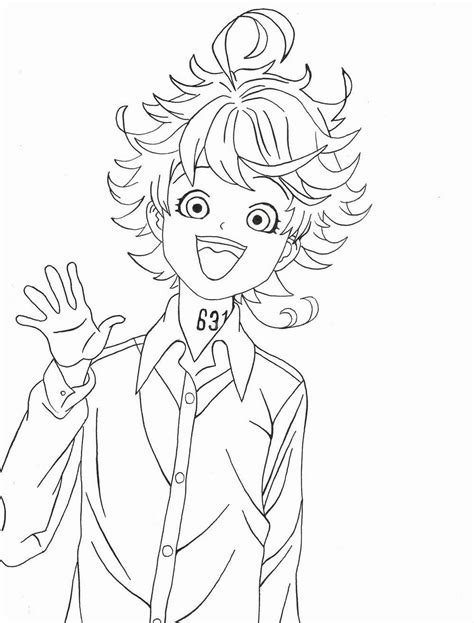 Cute Emma From The Promised Neverland Coloring Pages Coloring Cool