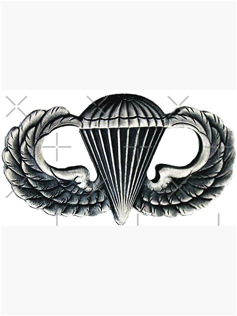 Paratrooper Jump Wings Poster By Buckwhite Redbubble