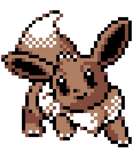 Pokémon Gold And Silver Eevee Sprite Pixel Art Sprite Png Download