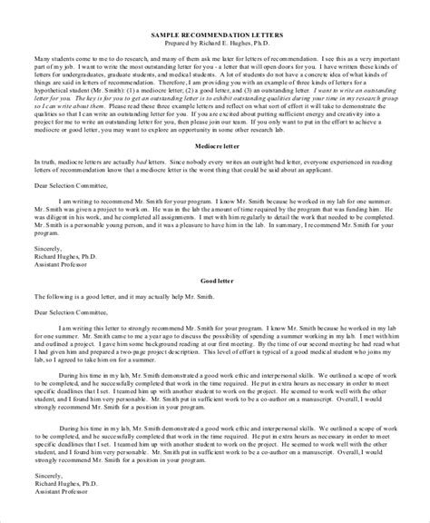 Free 7 Sample Letter Of Recommendation For Student In Pdf