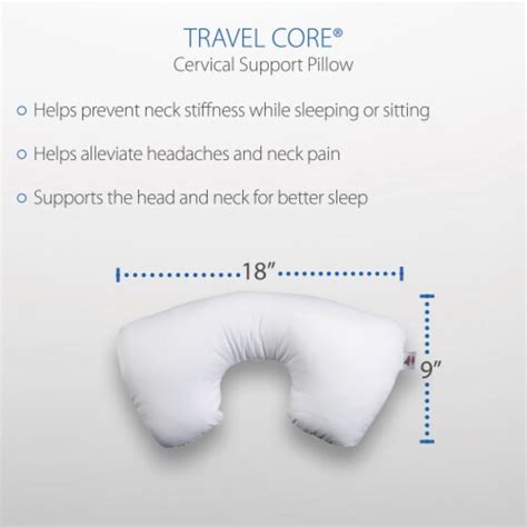 Core Products Tri Core Cervical Support Pillow Midsize Firm Travel Core Combo Firm MidSize