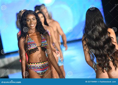 Models Walk The Runway Finale For Mar Ardiente Swim Show Editorial Photo Image Of Model
