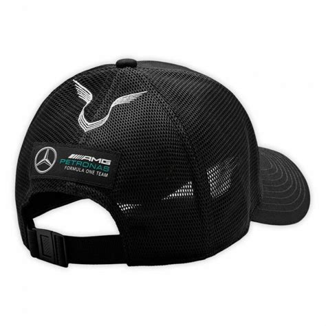 Mercedes Amg F1 Lewis Hamilton 2022 Black Trucker Cap Gpbox