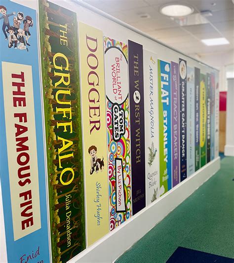 Book Spine Wall Graphic Signage For Schools Blocks Design Services