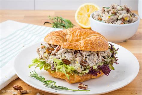 Lemon Tarragon Shredded Chicken Salad With Pecans Pinch Me I M Eating