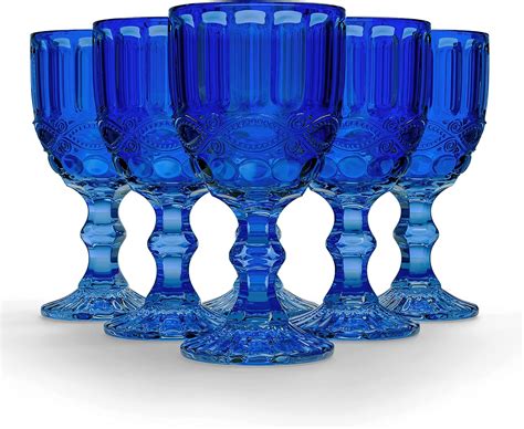 Elle Decor Set Of 6 Wine Glasses Colored Glassware Set Colored Wine Glasses