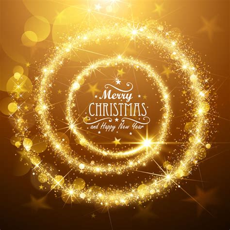 Golden Glow Christmas Holiday Background Vector 04 Free Download