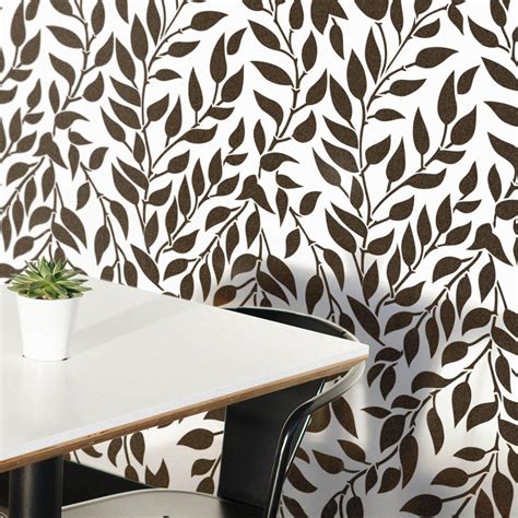 Extra Large Floral Wall Stencil Leafs Pattern Wall Stencils Spring