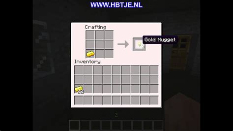 How To Create Gold Nuggets In Minecraft Youtube
