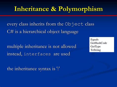 Ppt Inheritance And Polymorphism Powerpoint Presentation Free Download