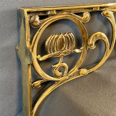 Pair Of Brass Art Nouveau Wall Shelf Brackets Antique Brass And Copper