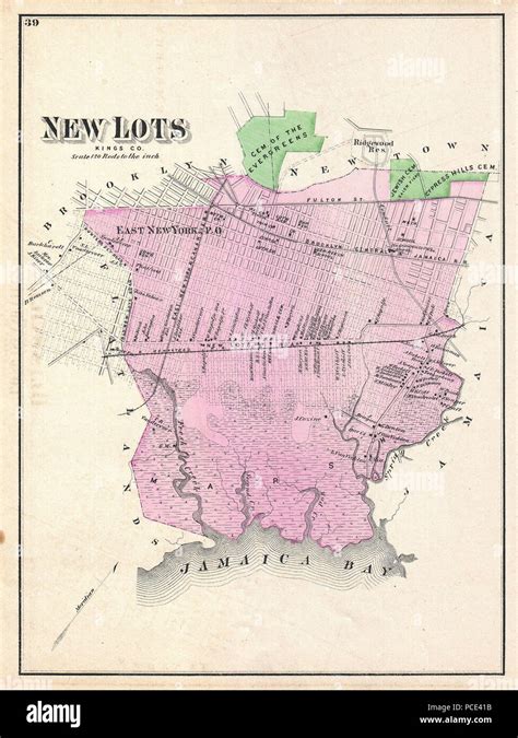10 1873 Beers Map Of New Lots Brooklyn New York City East New York