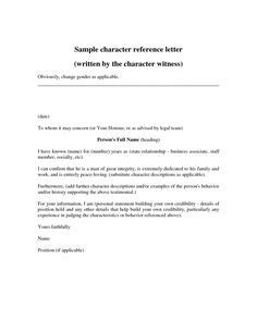 Given below is a format, which can assist a person to write an authorization letter to collect the important documents Writing Plea Leniency Letter Judge | Character Reference ...