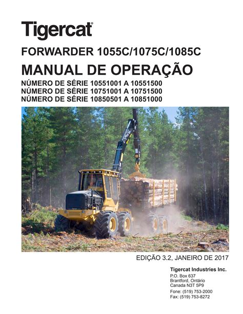 Tigercat FORWARDER 1055C 1075C 1085C MANUAL DE OPERAÇÃO PDF DOWNLOAD