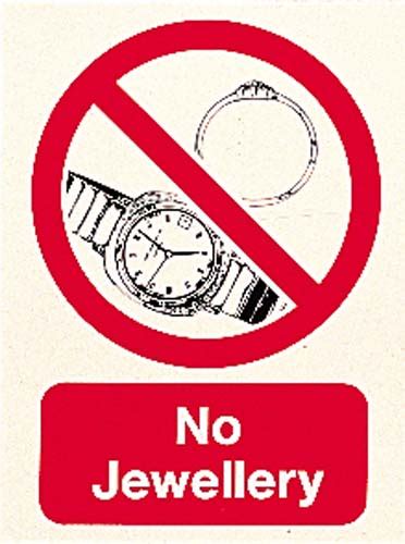 No Jewellery Sign Signs Displays Posters J P Lennard Ltd
