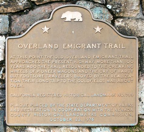 California Historical Landmark 799 Overland Emigrant Trail In Nevada