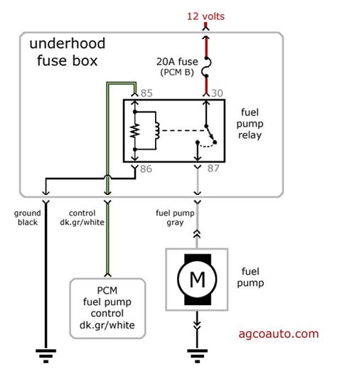 Pin Fuel Pump Relay Diagram